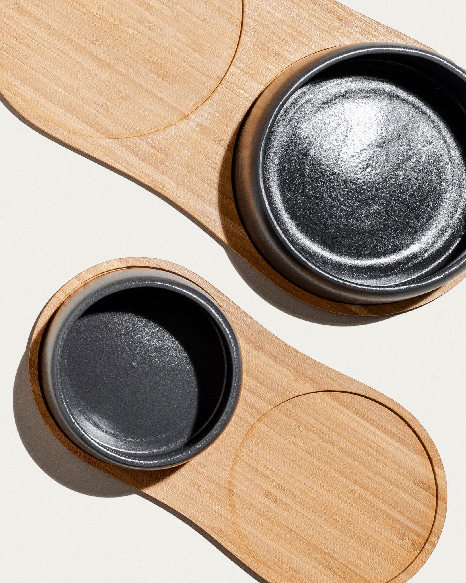 the dining set - bowls & tray set | dark stone - berty